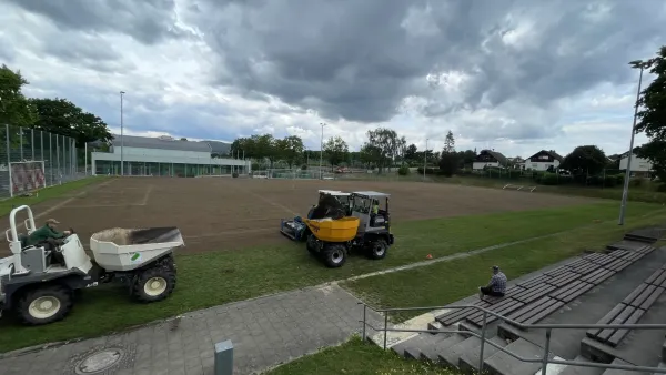 Rasensanierung im Sportpark