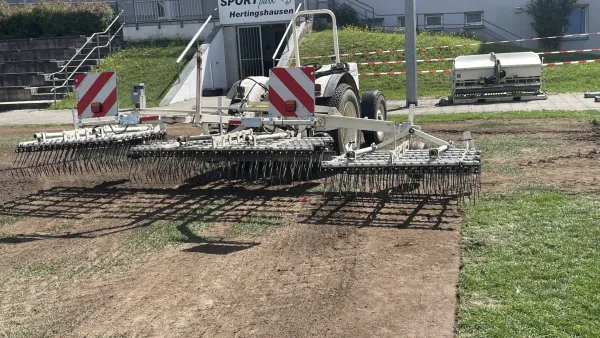 Rasensanierung im Sportpark